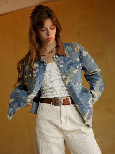 Jen Flower Denim Jacket