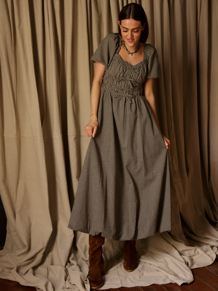 Zola Checkered Bubble Dress