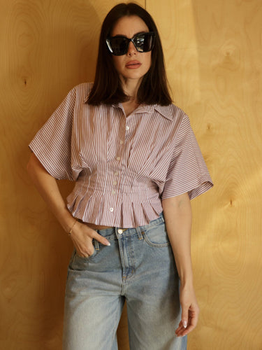 Molly Green - Anamisa Crop Button Up - Dressy_Tops