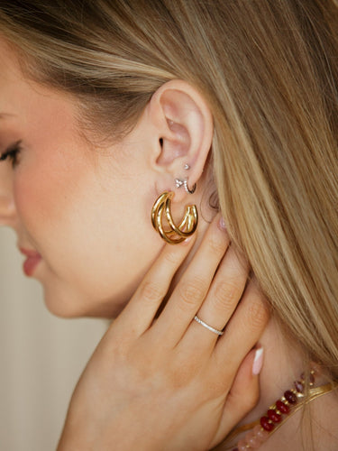 Molly Green - Brooklyn Layered Open Hoops - Jewelry