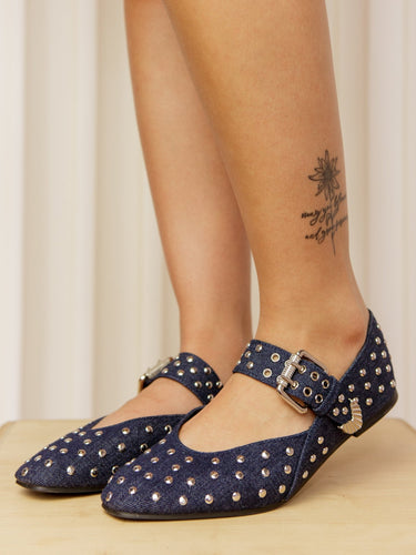 Molly Green - City Lights Studded Flats - Shoes