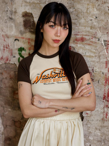 Molly Green - Country Music Revue Raglan Crop - Graphics