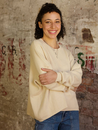 Molly Green - Imogen Waffle Knit Sweater - Sweaters_Cardigans