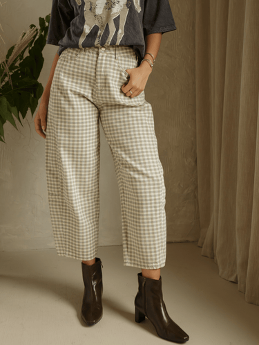 Molly Green - Karson Checkered Pants - Pants