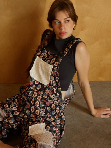 Molly Green - Kenny Patchwork Overalls - Rompers _ Jumpsuits