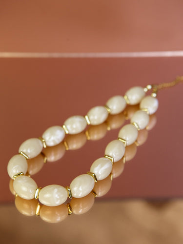 Molly Green - Marble Latte Necklace - Jewelry