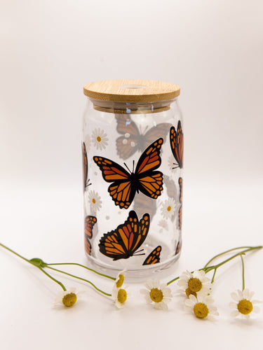 Molly Green - Monarch Butterfly Glass Cup - Accessories