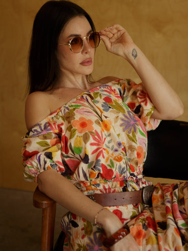 Molly Green - Ronna Floral Crop Top - Casual_Tops