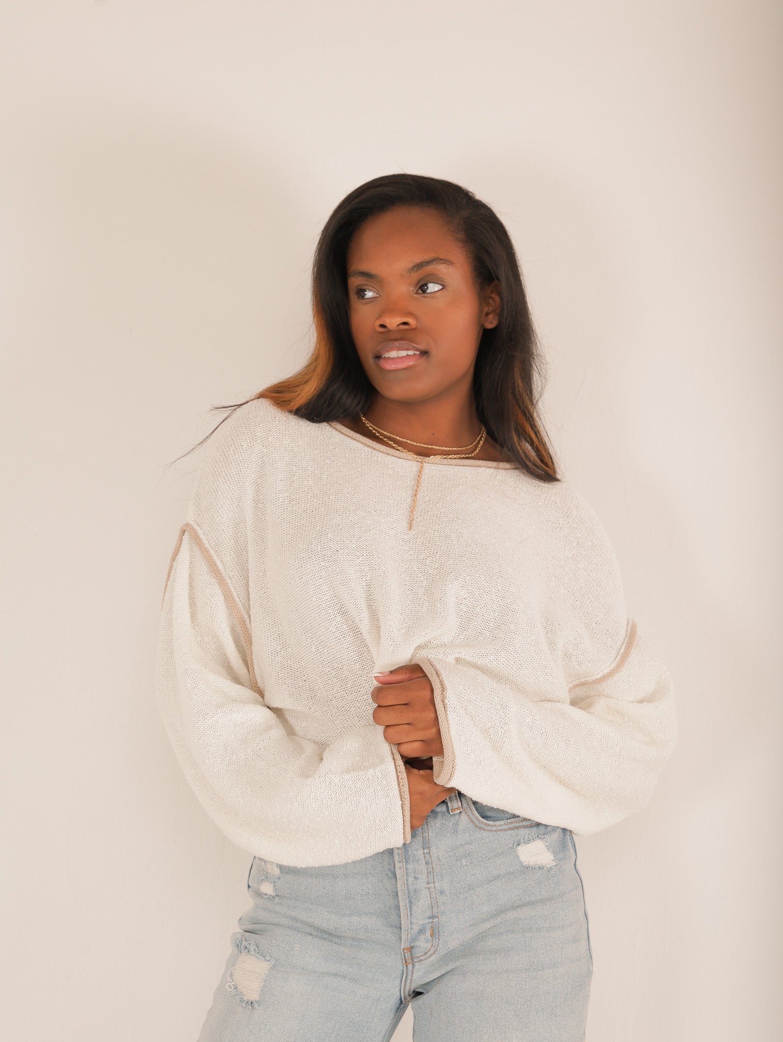 Molly Green - Sawyer Off Shoulder Sweater - Sweaters_Cardigans