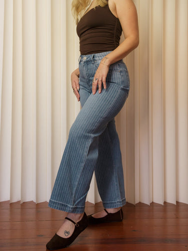 Molly Green - Seaside Stripe Jeans - Denim