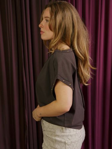 Molly Green - Valdiva Studded Tee - Casual_Tops