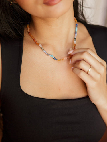 Molly Green - Victoria Multi Color Stone Necklace - Jewelry