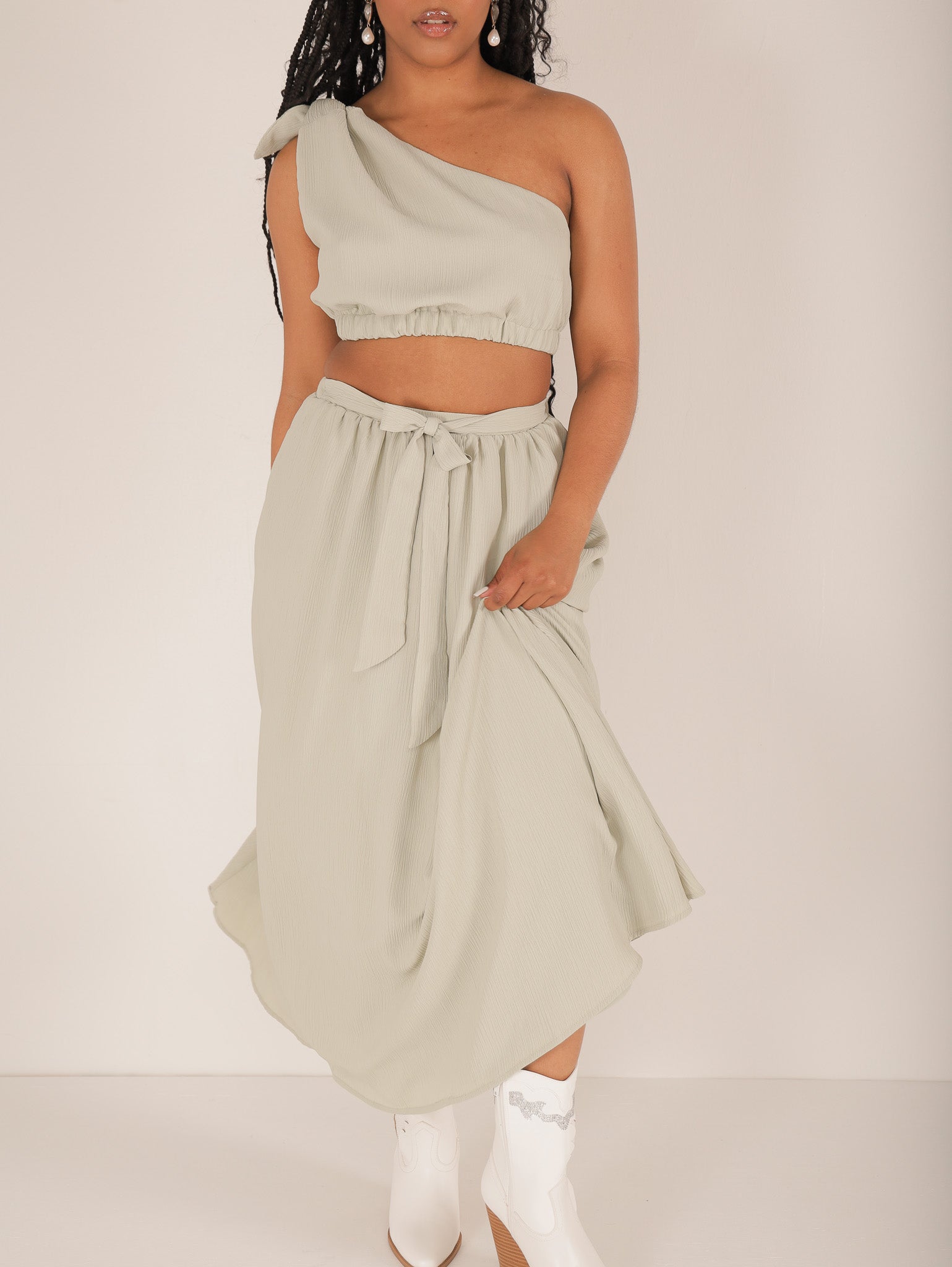 Molly Green - Rylee One Shoulder Top - Casual_Tops
