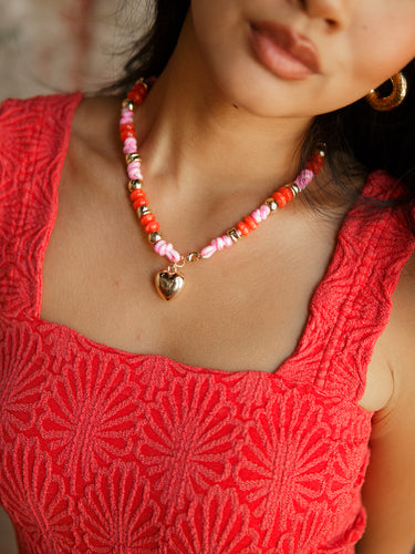 Kennedy Candy Bead & Cord Necklace