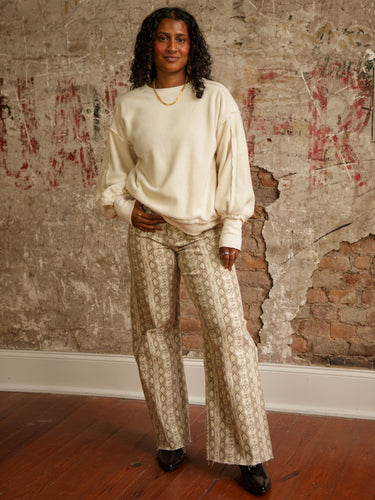 Jillian Snake Straight Leg Jeans
