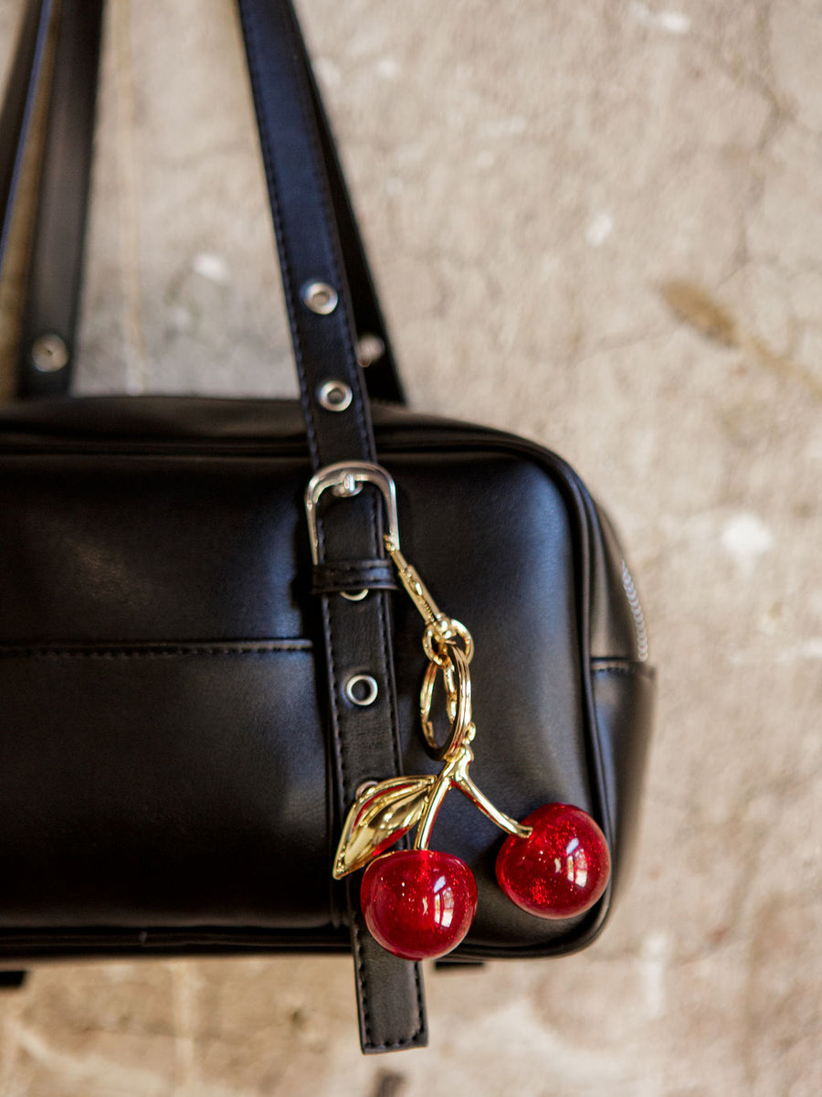 Glitter Cherry Bag Charm