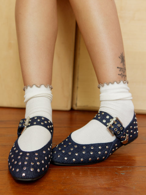 City Lights Studded Flats