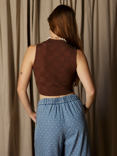 Kate Check Tank Sweater
