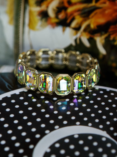 Iridescent Gems Stacking Bracelet