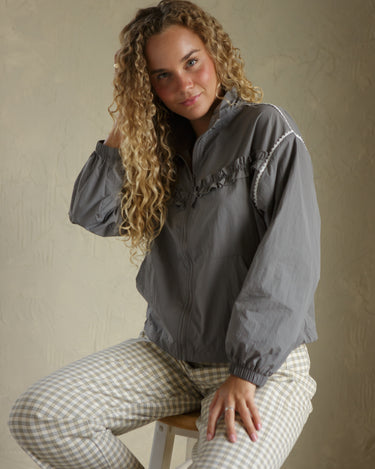 Janiyah Ruffle Windbreaker