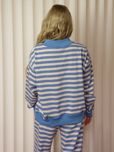 Polina Stripe Mock Neck