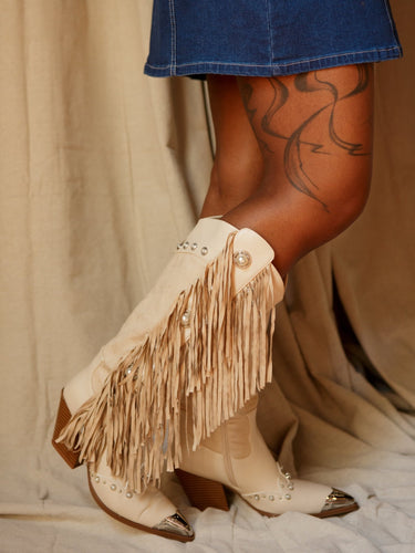Molly Green - Along The Way Fringe Boots - Shoes