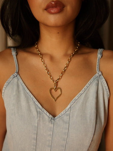 Molly Green - Audrina Open Heart Necklace - Jewelry