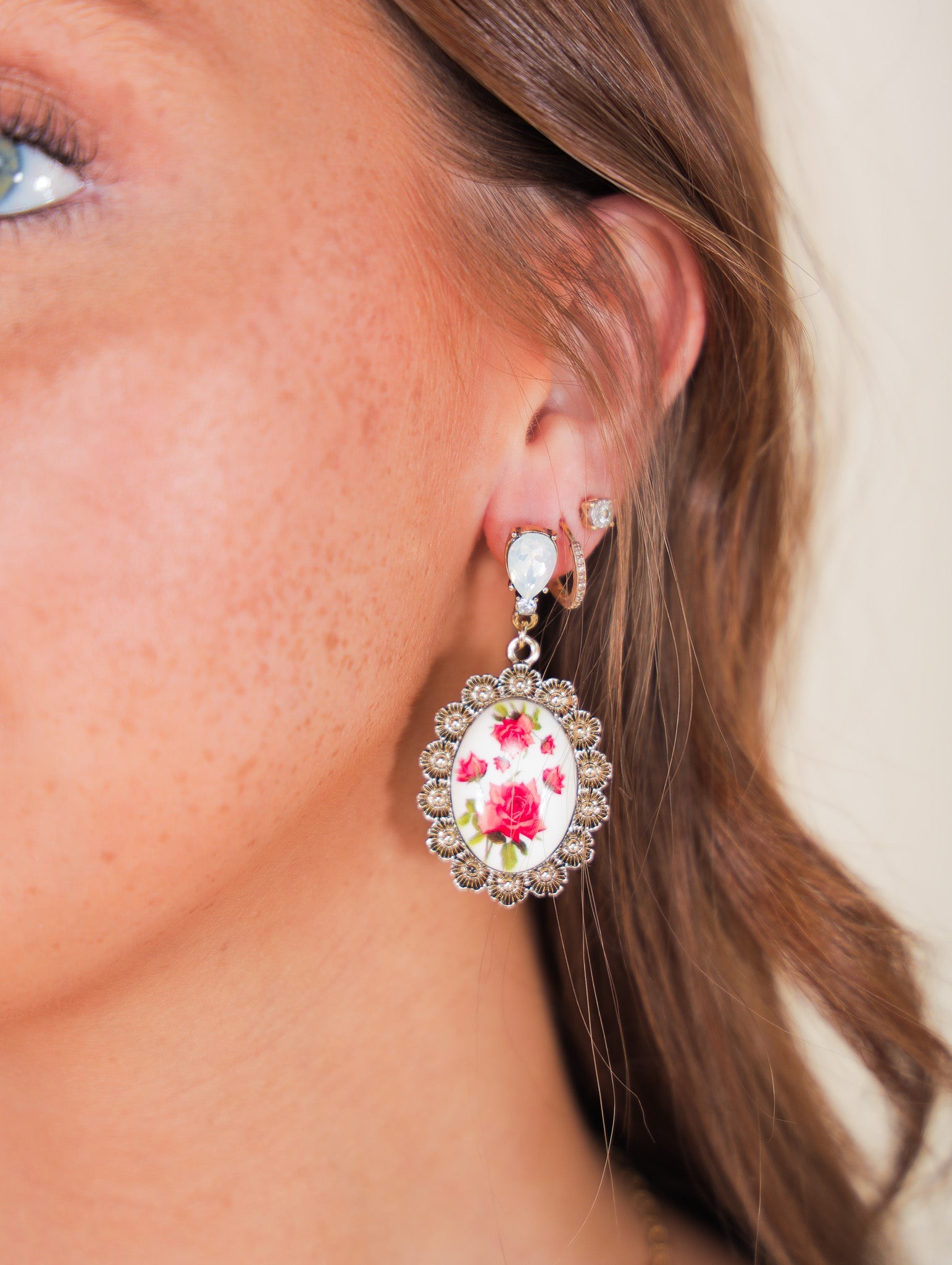 Bed Of Roses Dangle Earrings