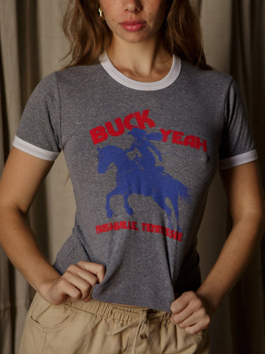 Molly Green - Buck Yeah Nashville Ringer Tee - Graphics