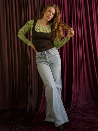 Molly Green - Catching Feels Stud Jeans - Denim