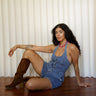 Molly Green - Dayna Denim Romper - Rompers _ Jumpsuits