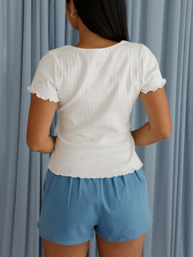 Molly Green - Delilah Bow Tee - Casual_Tops