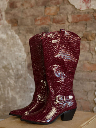Molly Green - Fine Line Buckle Boots - Shoes