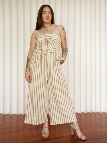 Molly Green - Fray Stripe Jumpsuit - Rompers _ Jumpsuits