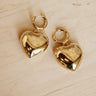 Molly Green - Genovia Puffed Heart Earrings - Jewelry
