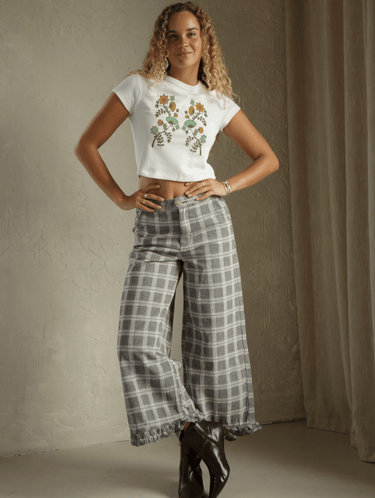 Molly Green - Geo Flower Baby Tee - Graphics