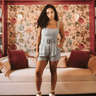 Molly Green - Giselle Belted Romper - Rompers _ Jumpsuits