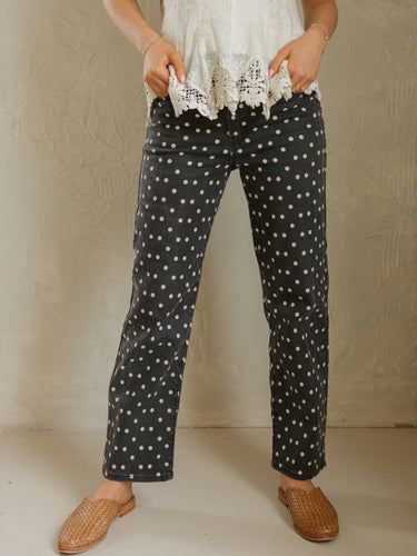 Molly Green - Good Days Polka Dot Jeans - Denim