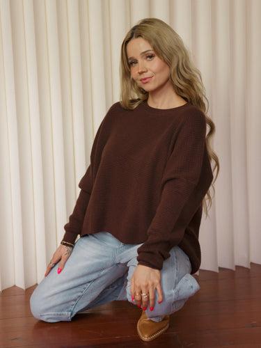 Molly Green - Imogen Waffle Knit Top - Casual_Tops