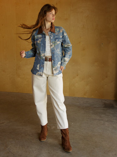 Molly Green - Jen Flower Denim Jacket - Outerwear