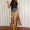 Molly Green - Lacey Denim Fringe Skirt - Skirts
