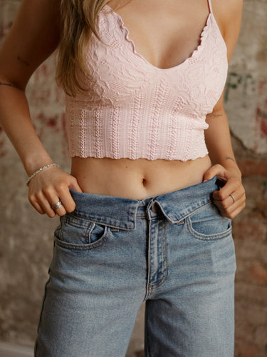 Molly Green - Nonsense Fold Over Jeans - Denim
