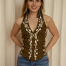 Molly Green - Nyla Filigree Halter Top - Casual_Tops