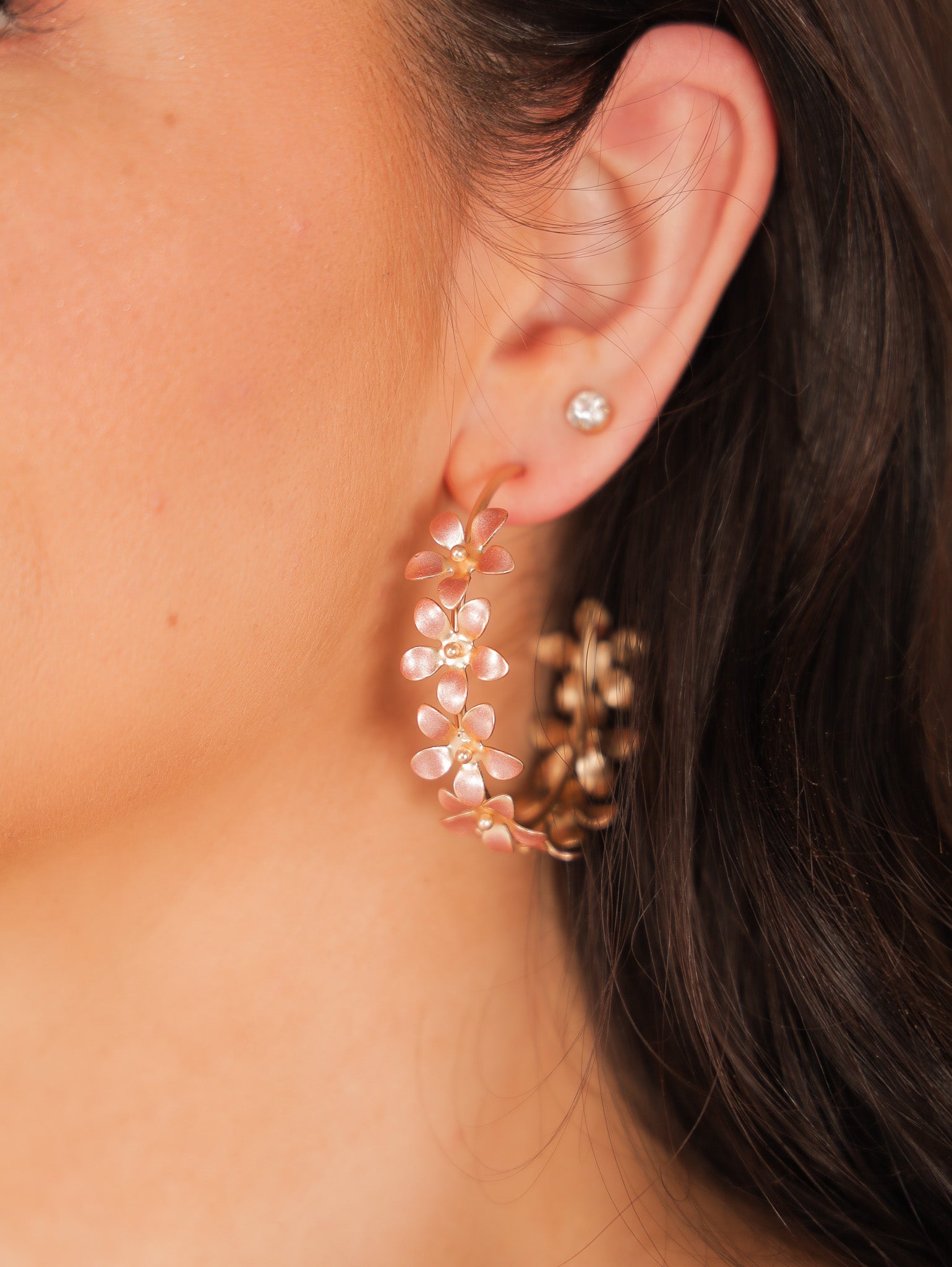 Molly Green - Pretty Florals Hoops - Jewelry