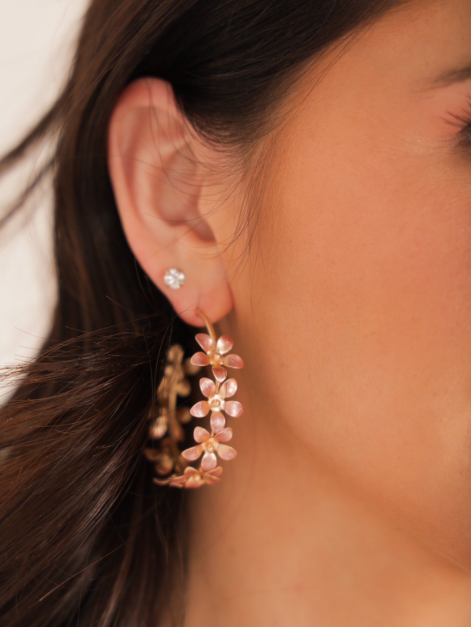 Molly Green - Pretty Florals Hoops - Jewelry