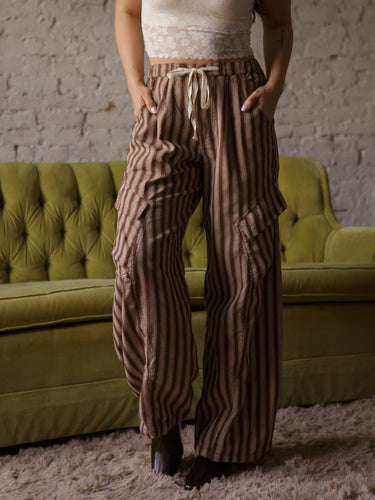 Molly Green - Rani Stripe Cargo Pants - Pants