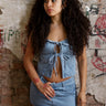 Molly Green - Risa Heart Denim Vest - Outerwear