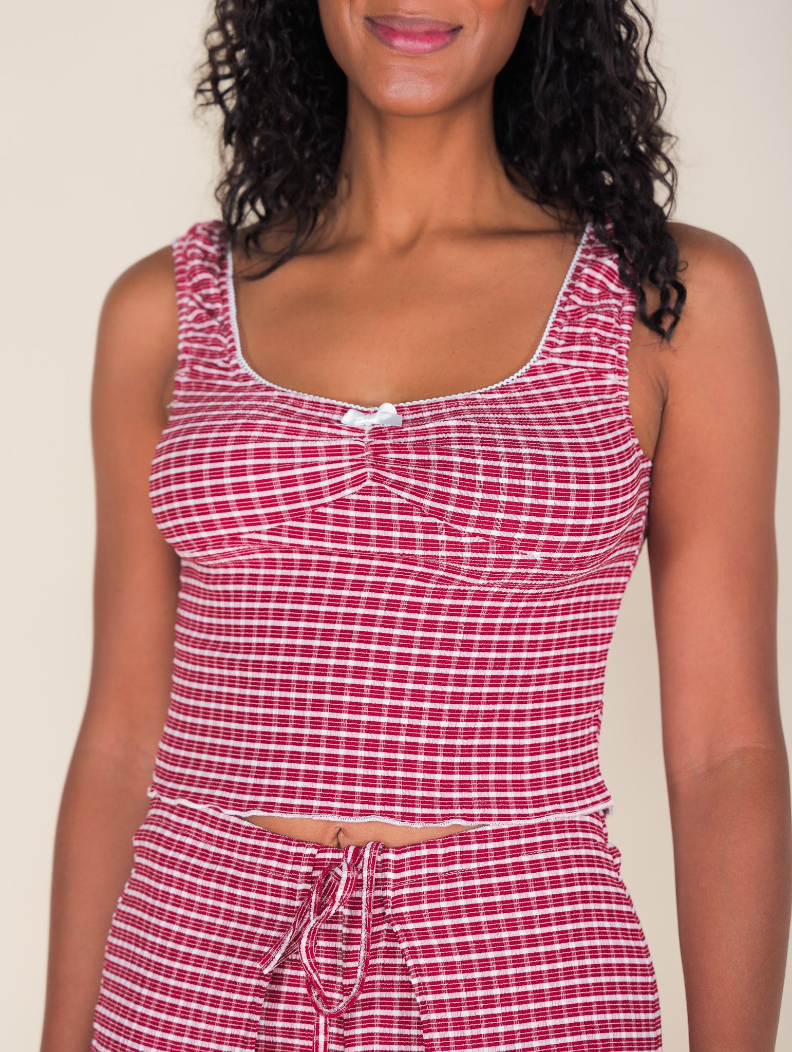 Ruby Plaid Top