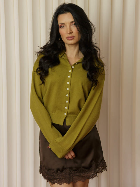 Molly Green - Sadie High Neck Cardigan - Sweaters_Cardigans
