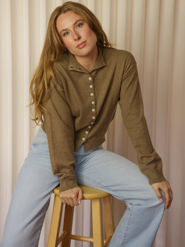 Molly Green - Sadie High Neck Cardigan - Sweaters_Cardigans